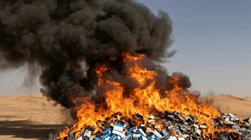 The Taliban destroyed nearly 14 tonnes of narcotics and human medicines in Kandahar.