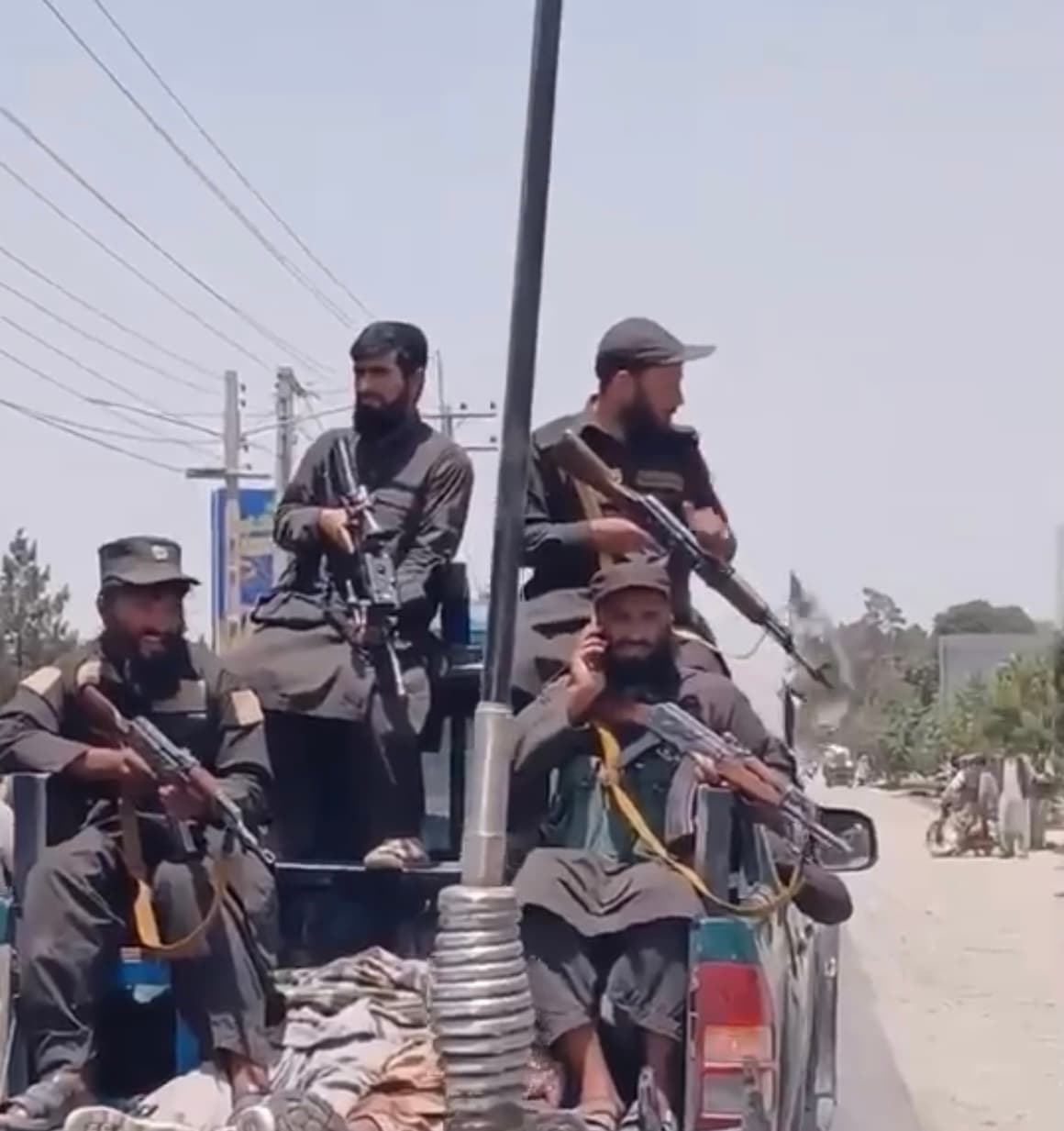 The Taliban  have publicly displayed the bodies of two killed men in Herat city.