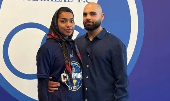 The American player of the Esteghlal team has announced her conversion to Islam and her marriage.