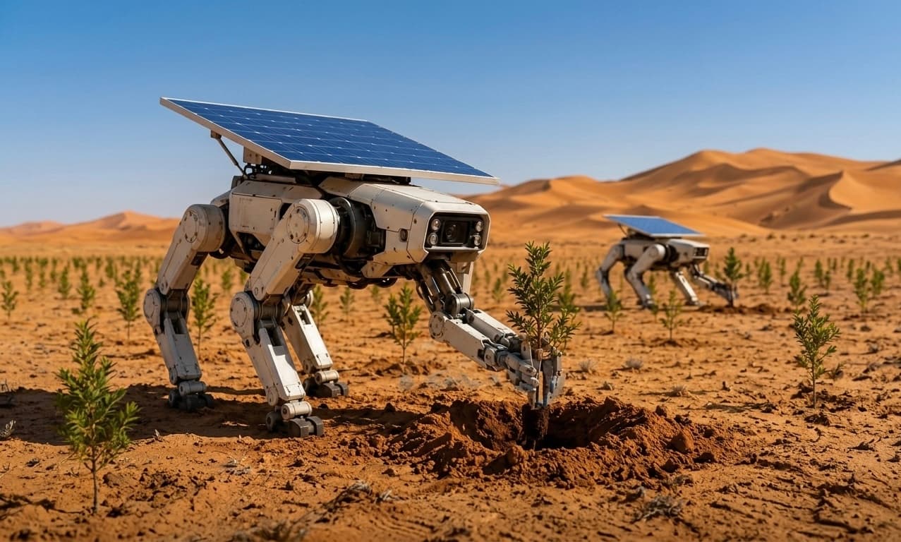 China has entrusted the cultivation and planting of trees to robots as part of its efforts to protect the environment.