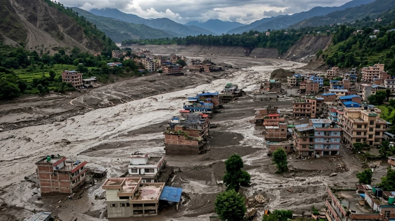 95 people have been killed in floods in Nepal.