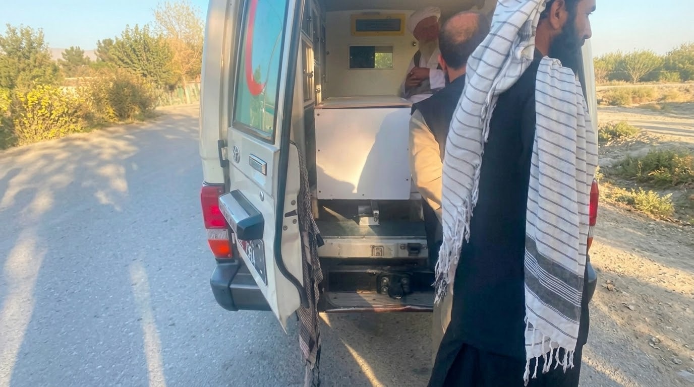 The Taliban hand over the body of Hasib Panjshiri to his family after three days.