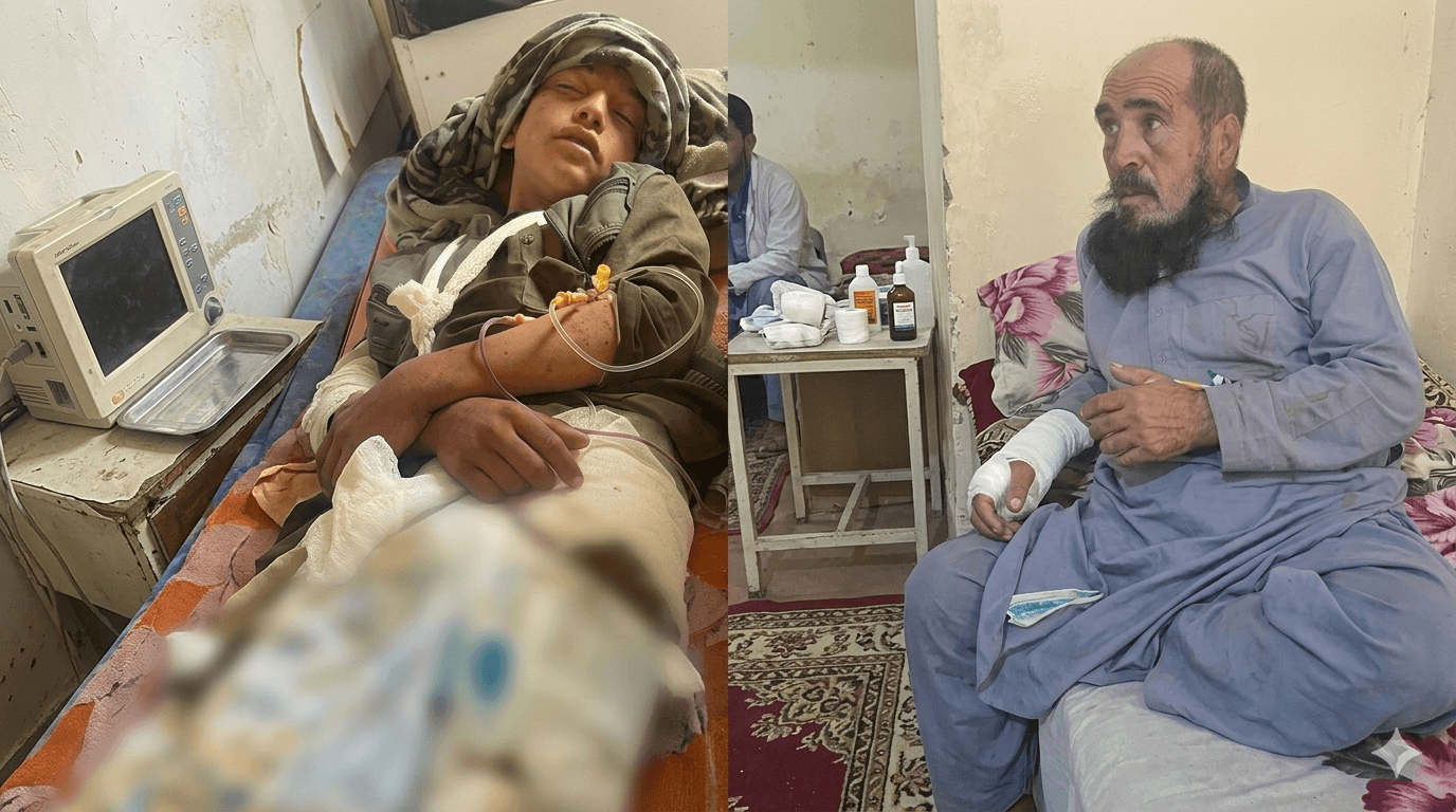 As a result of a mine explosion in front of a house in Paktika, a father and his son were injured.