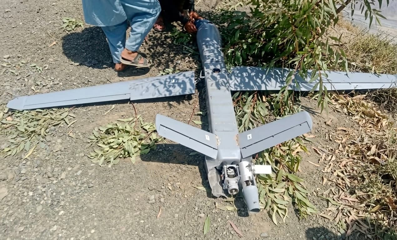 Pakistan reports the downing of a drone attributed to the Taliban near the Afghanistan border.