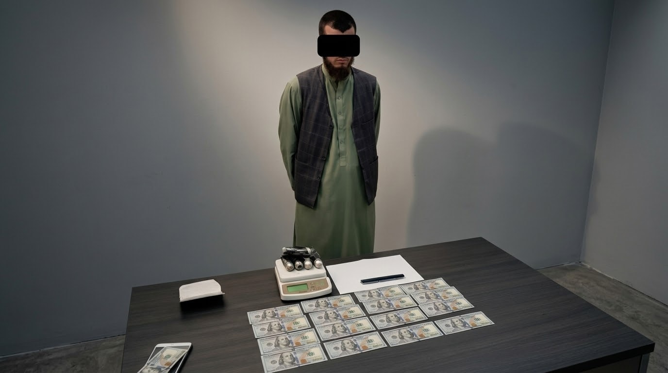 بازداشت يک شهروند افغان به اتهام فروش ۵۰۶ گرام ترياک در ترمذ.