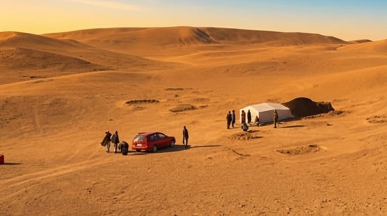 Four members of a family rescued after going missing in the deserts of Helmand.
